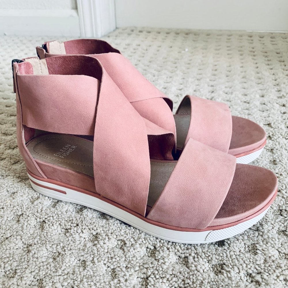 Eileen Fisher Sport Platform Sandal Dessert Rose